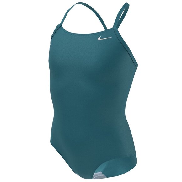 Nike Girls' Racerback One-Piece Swimsuit GREEN NEW